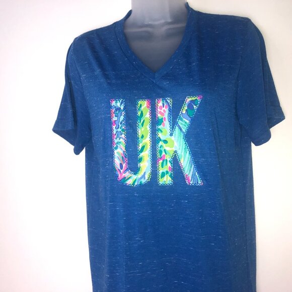 Bella Canvas Blue T-shirt "UK" University of Kentucky Logo Women's Small - Picture 2 of 9